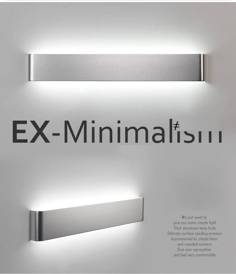 

Modern Creative Minimalist Rectangle Black / Silver LED Aluminum Bedside Lamp, AC100V/220V Cold /Warm White Wall Light