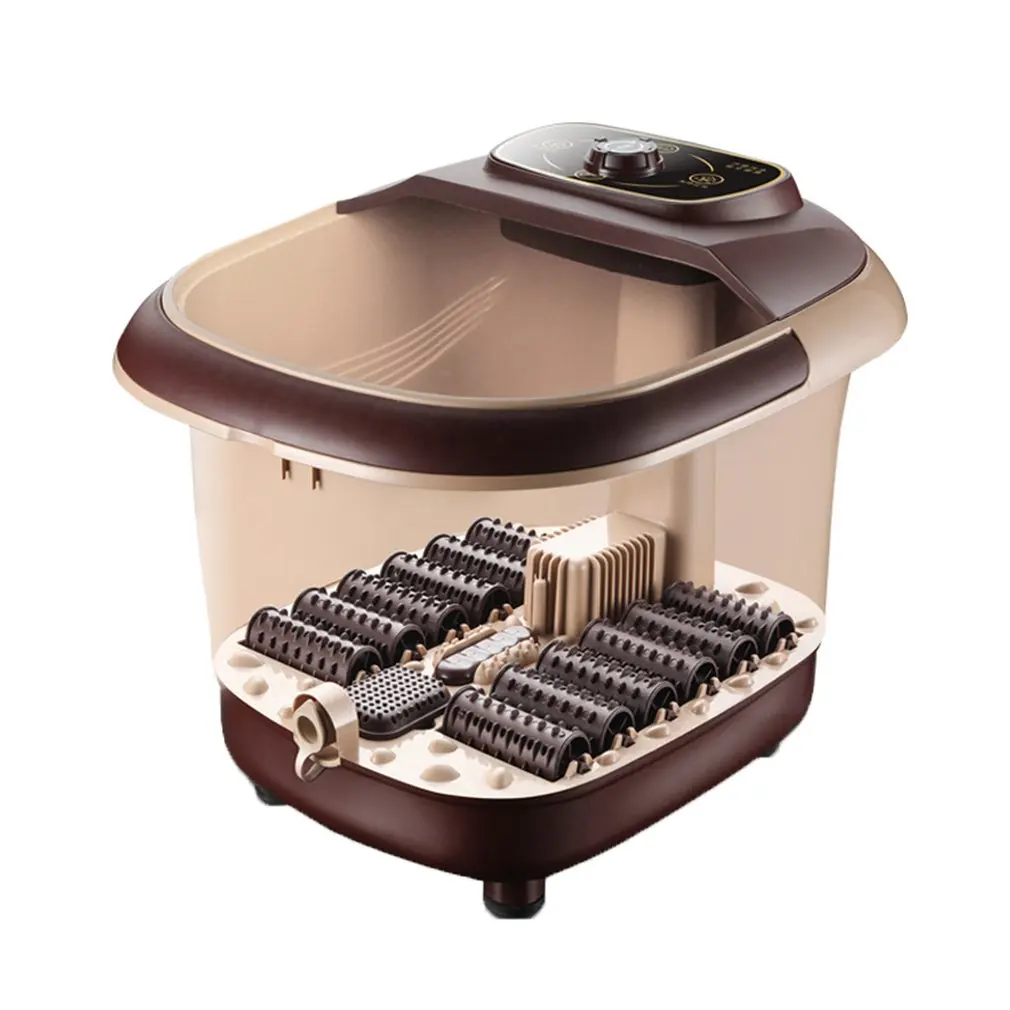  Foot Tub Automatic Massage Heated Foot Bath Barrel Home Electric Heated Footbath Portable Durable I