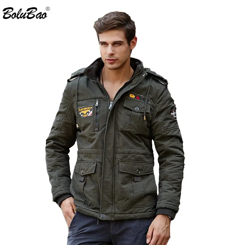 

BOLUBAO Winter Men Jacket Casual Men‘s Fashion Embroidery Printing Jacket Brand Male Slim Fit Jackets Top