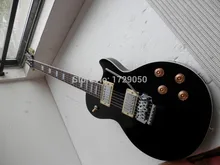 Free shipping High-quality Chinese Musical Instrument Black LP standard Electric Guitars with Floyd Rose Tremolo 225 Real photos
