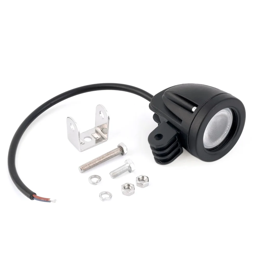

10W Black LED Flood Work Light IP67 Car boat Truck Driving Round ATV 12V 24V Working Lamp 30000 hours above life time