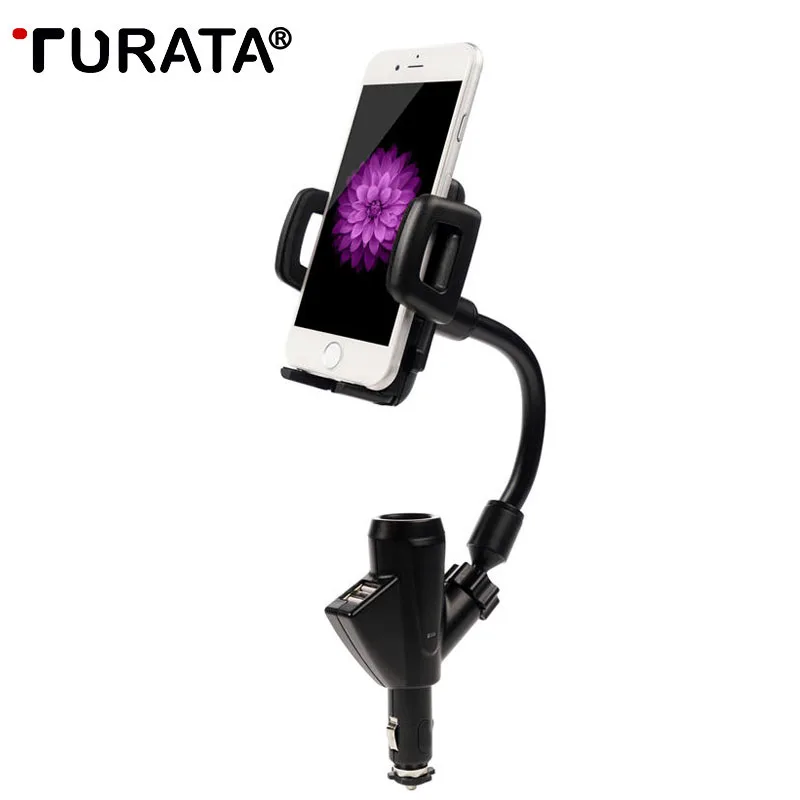 TURATA Universal font b Car b font Holder 360 Degree Cigarette Lighter Interface Mount Stand Charger
