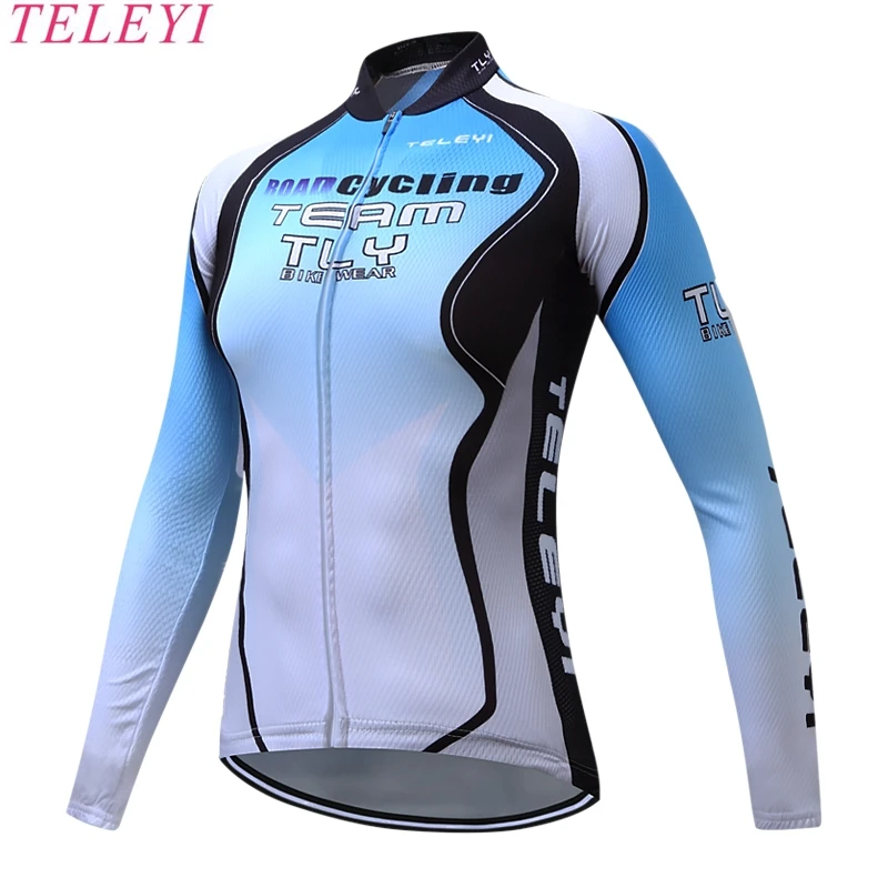 

teleyi Women Long Sleeve Bycle Cycling Jersey Mountain Biking Jerseys Shirt Outdoor Sports Cycying Clothing Ropa Clismo