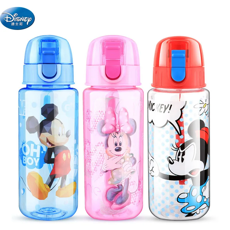 

450ML Disney Mickey Straight drink cup Cartoon Minnie Child Cup Portable Lady Cup Baby Drinking cup for kids gift