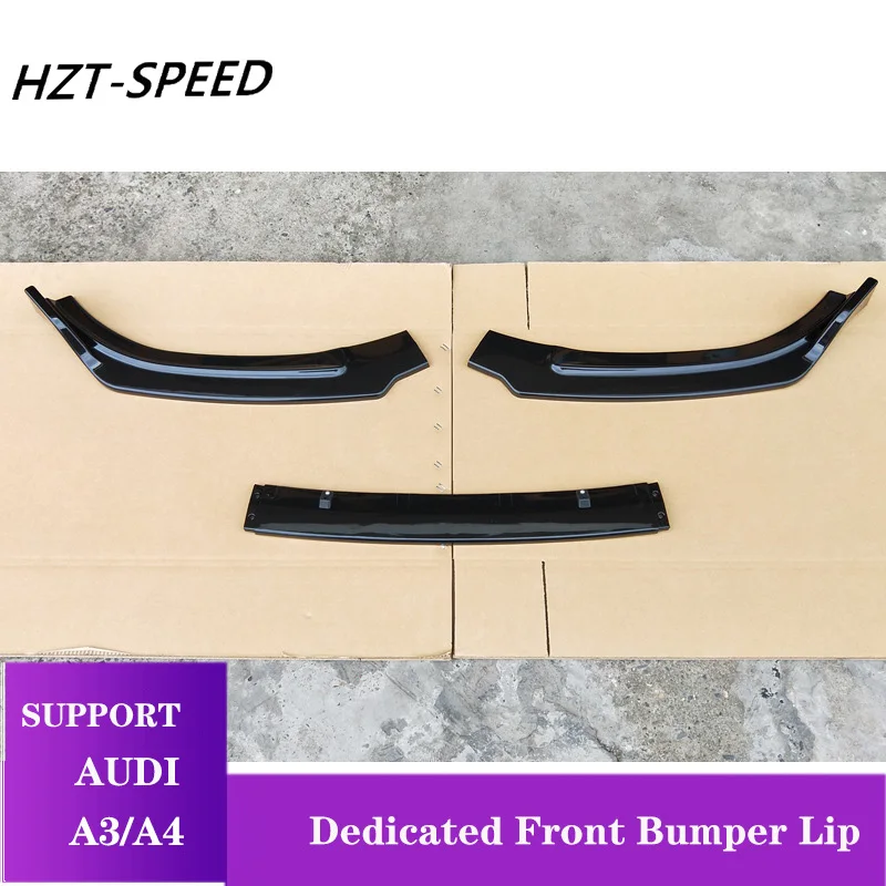 

2017 3 Piece Standard Type ABS Car Protector Front Bumper Lip A3 A4L A5 A6L for Audi Car Front Lip