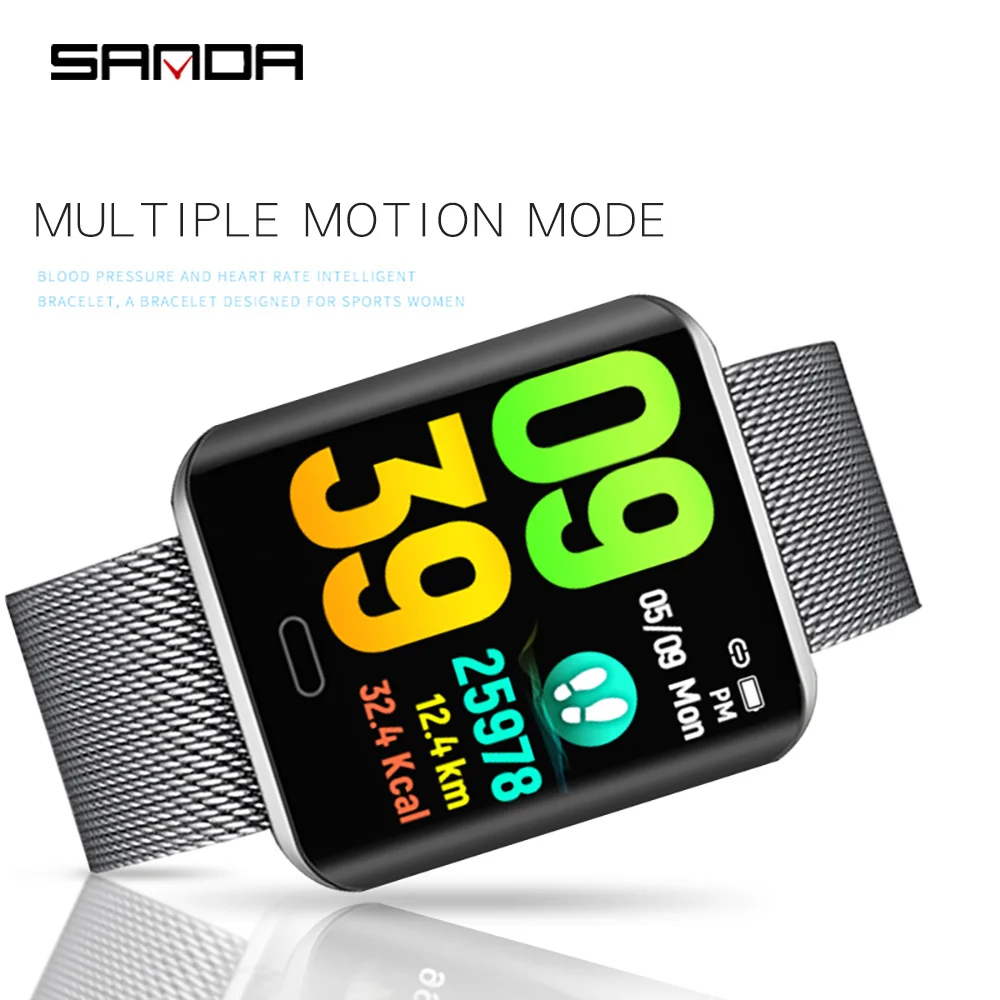 SANDA новинка 2019 смарт часы с Bluetooth мужские цифровые женские пульсометр