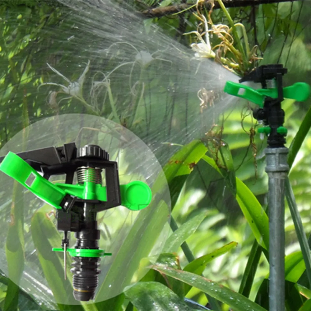 WHISM Plastic Garden Sprinklers Rotating Spray Nozzle Plant Watering