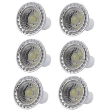 6 шт./лот точечный Регулируемый Светильник 5 Вт GU10 GU5.3(MR16) Светодиодный прожектор 1 светодиодный s COB Bombillas светодиодный свет теплый холодный белый 110 V 220 V