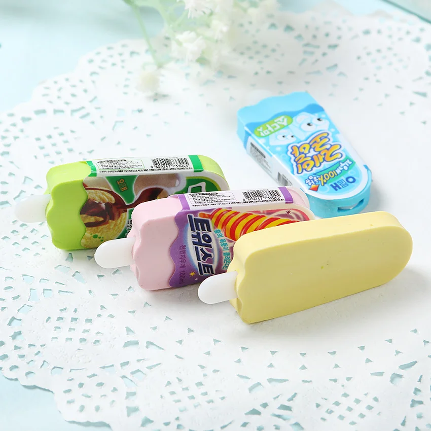 Высокое качество Kawaii ластик мороженое Ластик Канцелярские товары детские подарочные игрушки школьные принадлежности случайный цвет