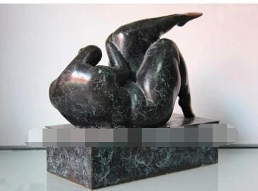 Медь Латунь КИТАЙСКИЙ ремесел Азии De Los Muebles де Бронс Кобр Nalgas Regordetas mujer Escultura Arte