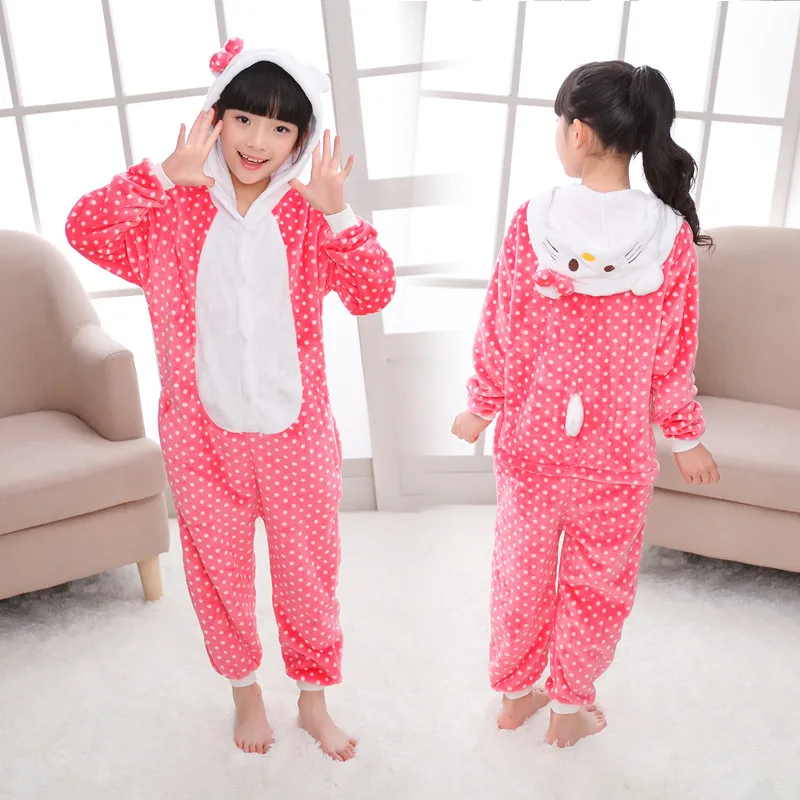 

Kigurumi Animals Kids Anime Cosplay Costume Funny Suit School Party Student Play Games Onesies Performance Bow Cat Fancy