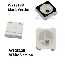 5 ~ 1000 sztuk WS2812B Chip LED 5050 RGB SMD czarna biała wersja WS2812 indywidualnie adresowalne cyfrowe DC5V tanie tanio YJBCo Piłka