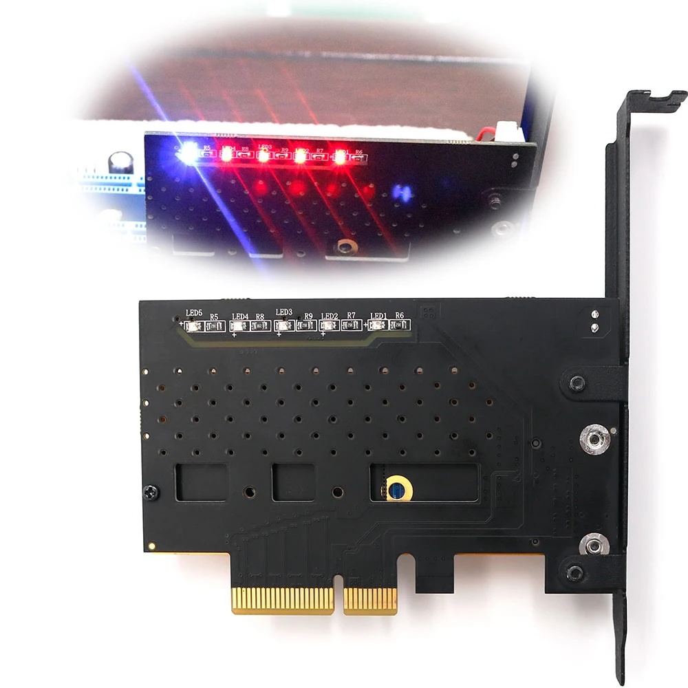 NGFF M.2 NVME PCIE SSD для PCI-E 3.0x 4X адаптер карты PCI Express w/охлаждающий вентилятор и Кронштейн Поддержка форм-факторов M2 2242 2260 2280