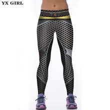 YX девушка Новая женская спортивная форма леггинсы Бэтмен 3D печатных синие брюки тренировки Леггинсы женская униформа Chothing