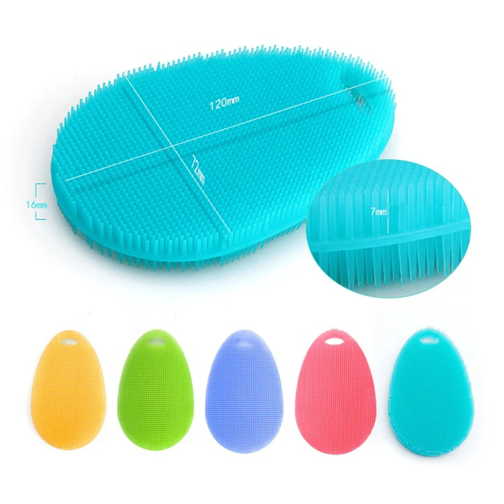 

Practical Dish Washing Sponge Scrubber Silicone Soft Cleaning Antibacterial Brush Tool Kitchen Supplies LXY9