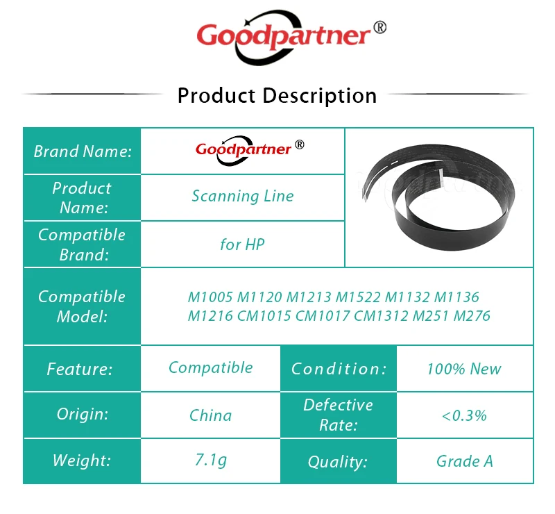 5X линия сканирования сканер плоский кабель для hp M1005 M1120 CM1015 CM1017 M1213 M1522 M1132 M1136 CM1312 M1216 M251 M276 M1005MFP 1522
