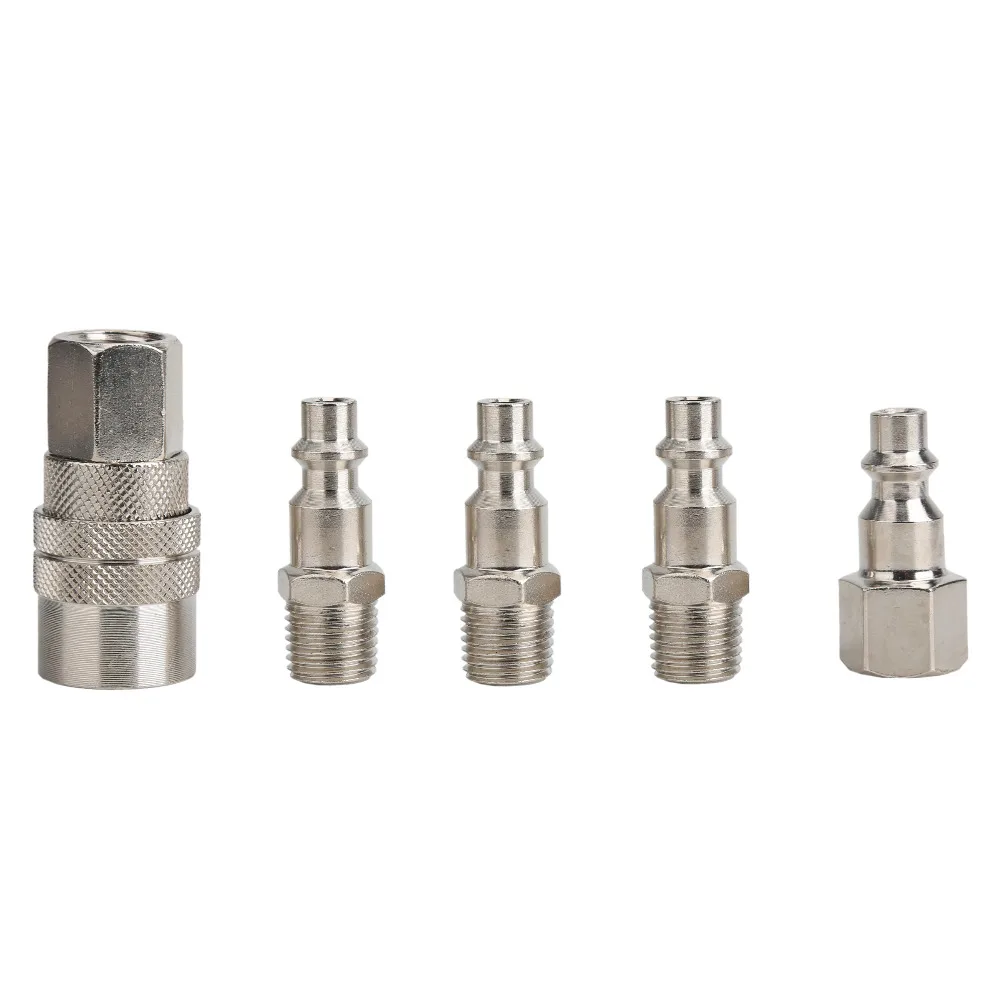 

5Pcs Air Quick coupling Connector Air Hose Coupler 1/4 Quick Release Compress Connectors Fitting Tools