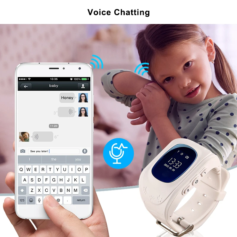 Q50 Смарт-часы Детские oled-экран gps wifi отслеживание SOS сигнализация анти-потеря детские наручные часы двусторонняя связь IOS Android детские часы