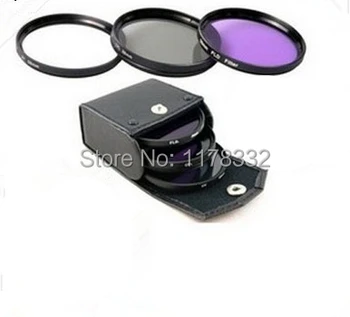 

4 IN 1 46MM Filter kit UV FLD CPL Circular Polarized + filter case bag for DSLR Camera With Tracking