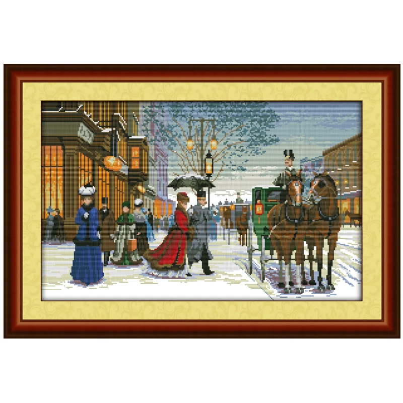 Cross stitch kit Twilight in Foreign Country Patterns Counted Cross Stitch Set 11CT 14CT 16CT Stamped DMC Cross-stitch Kit Embroidery Needlework