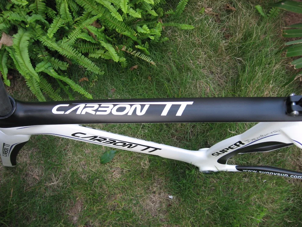 Top NEW ARRIVAL !! Free Shipping !! 2019 New Design Aero Carbon Track Bike Frame White/Black 2