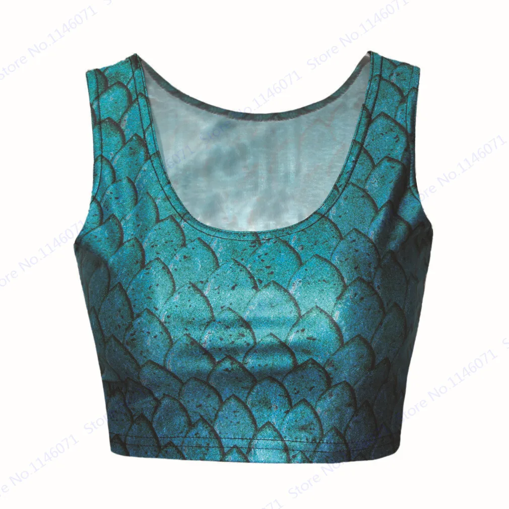 Women's Halter Strappy Bra Tank Tops Bustier Vest Crop Tops Mermaid Fish Blouse Women's Halter Strappy Bra Tank Tops Bustier Vest Crop Tops Mermaid Fish Blouse