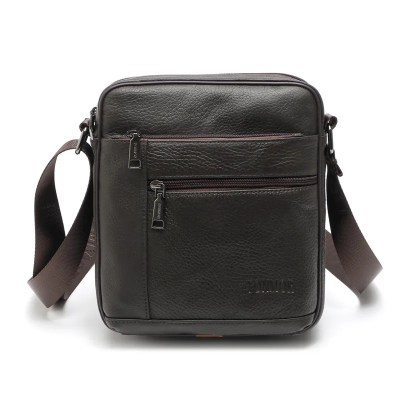 Натуральная кожа мужской портфель винтажный брендовый дизайн яловая сумка через плечо высокого качества Повседневная молния офисная мужская сумка - Цвет: coffee