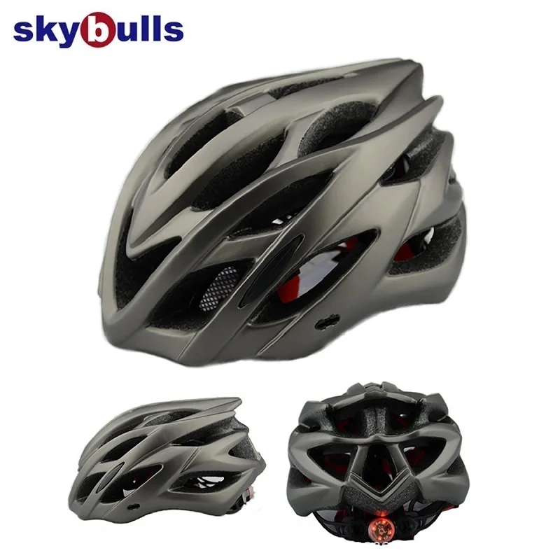 

Skybulls Cycling Helmet Mountain Road Bicycle Helmet Men Women MTB Bike Helmet With Taillight Visor Insect Net Casco Ciclismo