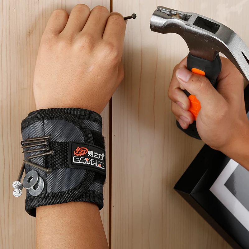 Polyester Magnetic Wristband Portable Tool Bag Electrician Wrist Tool Belt Screws Nails Drill Bits Holder Repair Tools Polyester Magnetic Wristband Portable Tool Bag Electrician Wrist Tool Belt Screws Nails Drill Bits Holder Repair Tools
