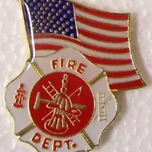 Шапка с отворотом галстук TAC push Булавки Эмблема пожарных и флаг низкая цена пользовательские цинковый сплав и пуговицы на лацкане Булавки значки