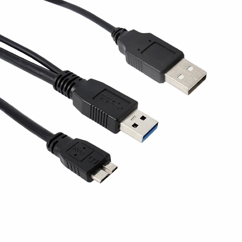 1pc Profesional HDD USB High Quality Black HDD 50cm USB 3.0 A Male To Micro B Y Cable For Mobile Hard Drive Mayitr