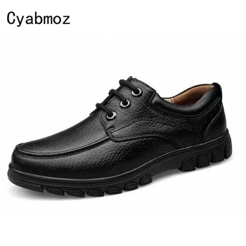 

Hand Made Casual Men Genuine Leather Shoes Spring Autumn Flat Platform Men Shoes Lace Up Leisure Oxfords for Men Zapatos Hombre