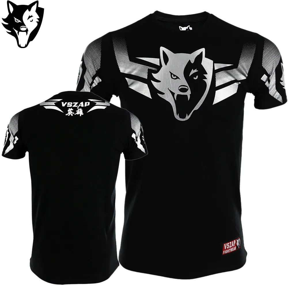 

VSZAP HERO Boxing MMA T Shirt Gym Jerseys Fighting Martial Arts Fitness Training Muay Thai T Shirt Men jiu jitsu