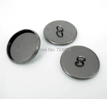 

Blank Round Bezel Tray Loop Back Buttons Bases Cabochons Connectors Caps Settings DIY Findings Gunmetal Black tone 8mm - 27mm