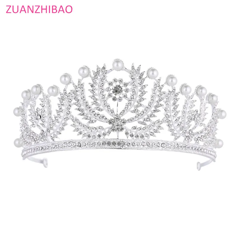 

Fashion Baroque Queen King Bride Tiara Crown For Women Headdress Prom Bridal Wedding Tiaras and Crowns Hair Jewelry Accessories