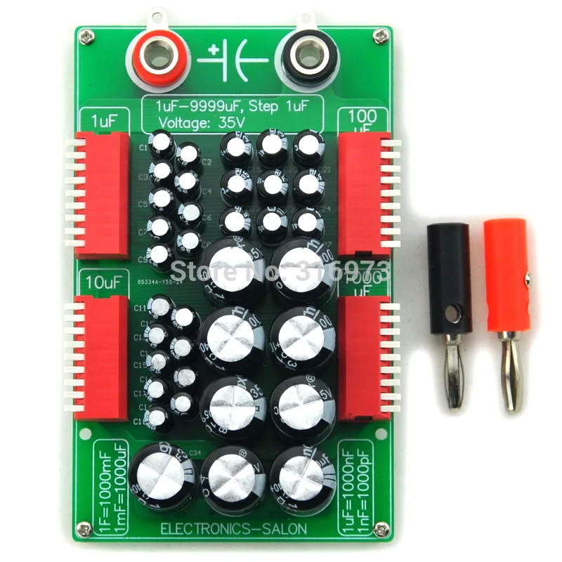 

1uF to 9999uF Step-1uF Four Decade Programmable Capacitor Board.