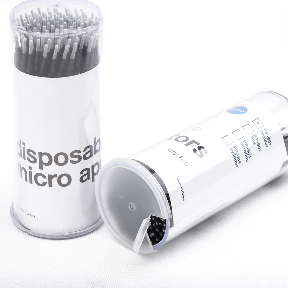 

NEWCOME 100pcs Micro Durable Disposable Individual Eyelash Extension Applicators Mascara Brush Swab Eyelash Extension Brush Tool