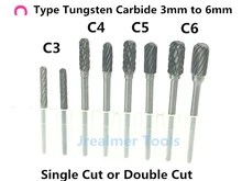 Carburo De Tungsteno Rebabas Rotativa C sizeMilling Jrealmer Cortador Herramienta Rotativa Dremel Burr Rotary Herramientas de Pulido Eléctricas