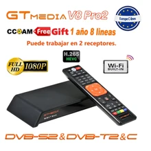 GTmedia V8 Pro2 декодер DVB-S2/T2Cable DVB-S2X Встроенный Wi-Fi, H.265 Поддержка интерактивное телевидение CCcam ключ powervu, biss спутникового телевизор