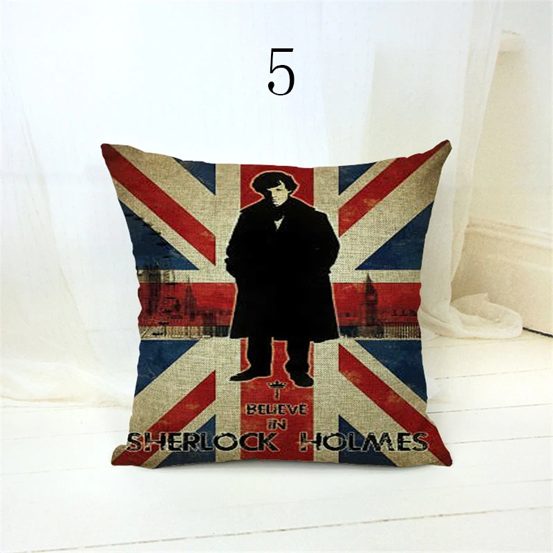 Vitage стильные декоративные подушечки для дома с принтом Шерлока Холмса, декоративные подушки для дома автомобиля, декоративные подушки Cojines 3D