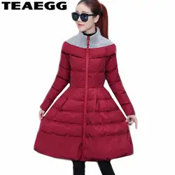 TEAEGG Femme хлопковые парки Mujer Invierno; коллекция 2019 года средней длины зимняя куртка Женские Костюмы теплые женские куртки Casaco Feminino AL609