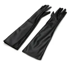 Женские длинные кожаные перчатки новые зимние модные вечерние полный палец