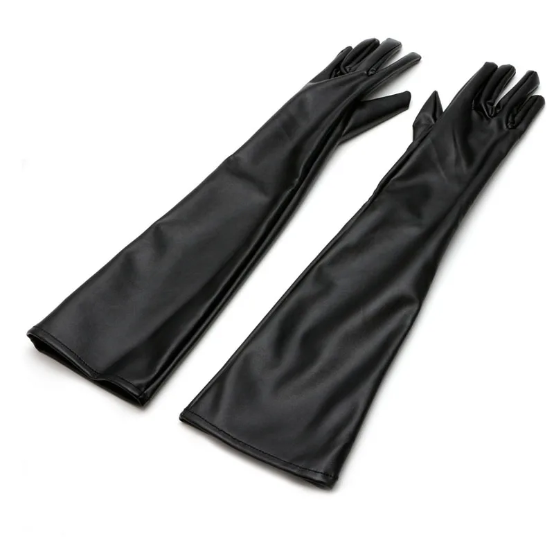 

Women Ladies Long Leather Gloves New Winter Fashion Evening Party Full Finger