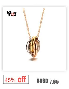 Vnox Мода узел колье Цепочки и ожерелья для Для женщин jewelry 316L Нержавеющая сталь Золото-цвет 2 мм Ширина