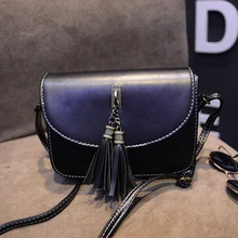 New British Fashion Handbags Minimalis Trend Women PU Leather Shoulder Bags Vintage Tassel Women Messenger Bags