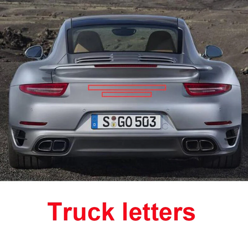 

Letters Emblem for 986 718 Cayman Boxster 911 Carrera GTS Turbo 4S Panamer Macan Cayenne Executive E-hybrid Car Trunk Sticker
