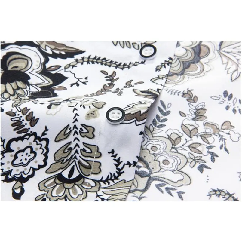 New Fashion Men Summer Leisure Men Suit Casual Slim Stand Collar Printing Short Sets Casual Daily Brief Two Pieces Sets #4R10 (2)