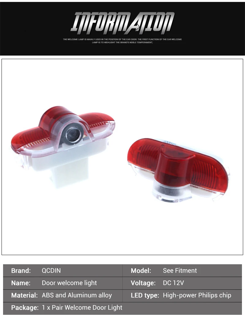 QCDIN 2 шт. для автомобиля FORD светодиодный логотип на дверь светильник s проектор Добро пожаловать светильник украшение для Mondeo MK4 2007-2013 Plug& Play