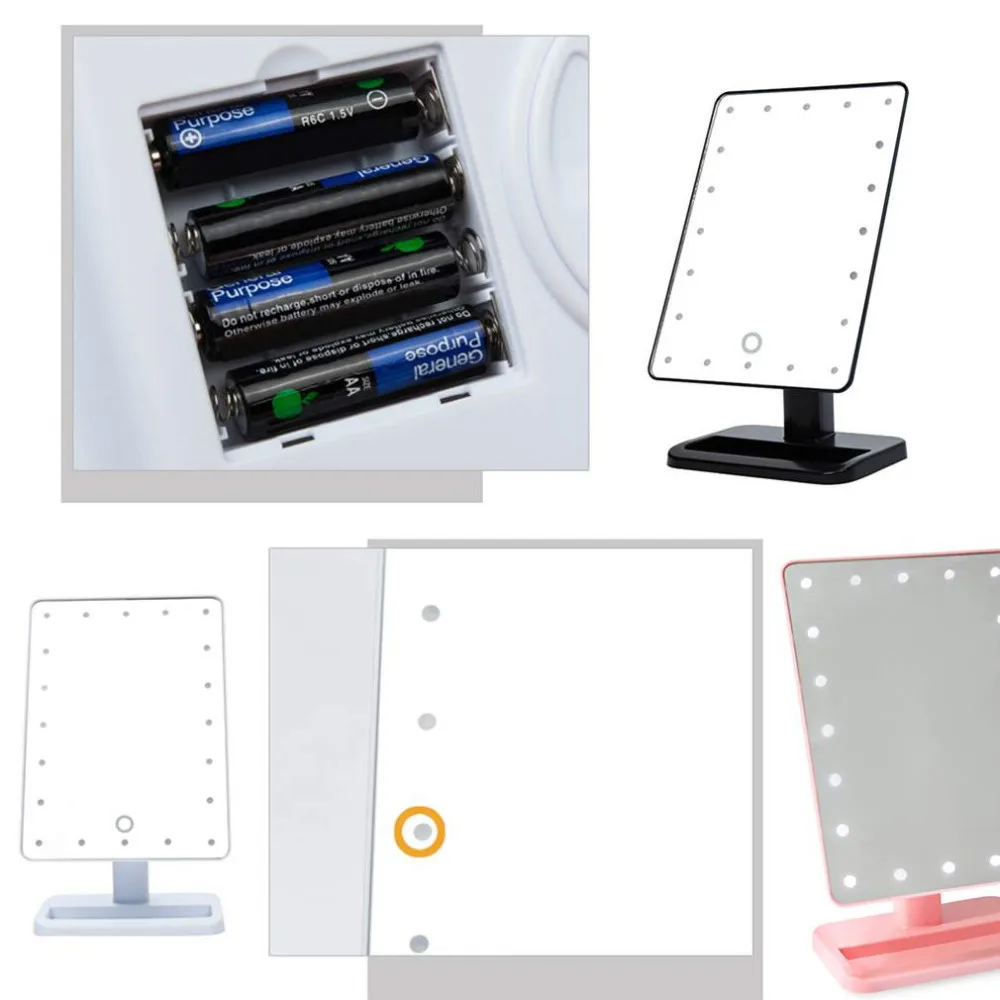 Косметическое зеркало для макияжа с подсветкой, настольная подставка, 20 светодиодный светильник, изысканный и элегантный внешний вид