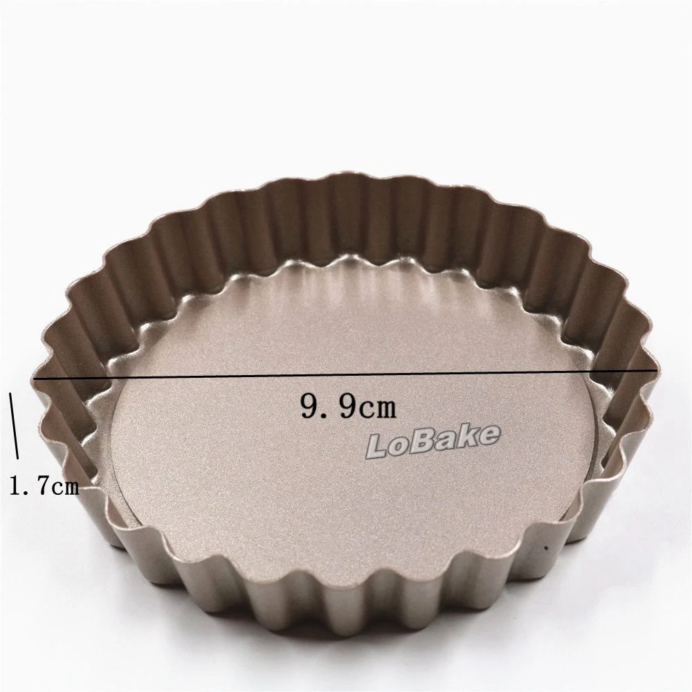 Newest 4 inches non-stick fluted wall mini round pie dish pan cake pizza mold bread mould baking pans for DIY bakery tools